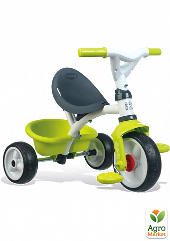 Дитячий металевий велосипед з козирком, багажником і сумкою, зелений, 10 міс. Smoby Toys - фото 2