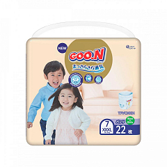 Трусики-подгузники GOO.N Premium Soft для детей 18-30 кг (размер 7(3XL), унисекс, 22 шт)1