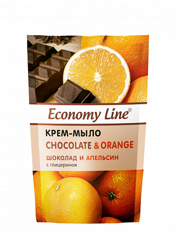 Жидкое крем-мыло с глицерином ТМ "Economy Line"460 г (шоколад и апельсин)