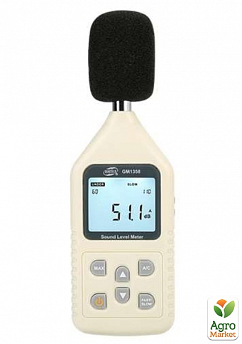 Измеритель уровня шума (шумомер), фильтр А/С  BENETECH GM1358