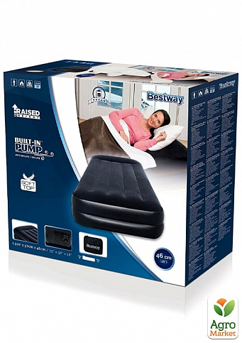 Надувная кровать с встроенным электронасосом, односпальная ТМ "Bestway" (67401) - фото 2