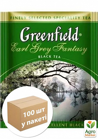 Чай Грей фентезі (пакет) ТМ "Greenfield" 100 пакетиків по 2г упаковка 12шт