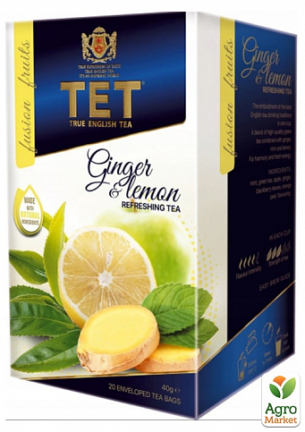 Чай Ginger green tea (в конверті) ТЕТ 20x2г упаковка 12шт - фото 2