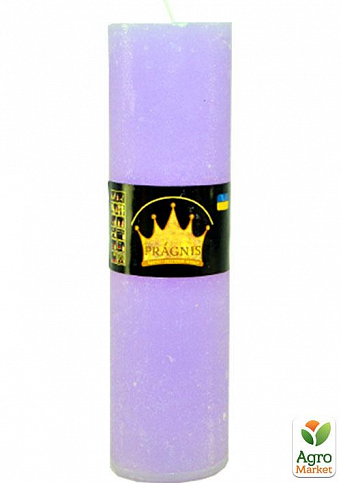 Свічка "Рустик" циліндр (діаметр 5,5 см х 40 годин) фіолетова