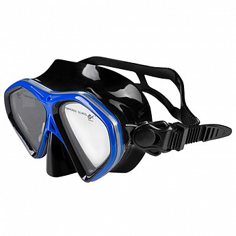 Набір для плавання маска та трубка Dolvor 289PVC чорно-синій SKL83-282738 - фото 3