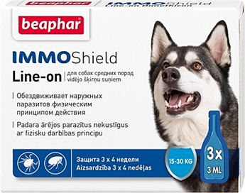 Средства от блох и клещей Беафар Капли антипаразитарные с демитеконом для собак 3 пипетки от 15-30 кг (1358370)