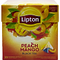 Чай чорний Peach mango ТМ "Lipton" 20 пакетиків по 1.8г упаковка 12 шт