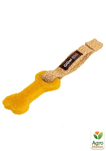 Игрушка для собак Маленькая кость GiGwi Gum gum каучук, пенька, 9 см (75009)