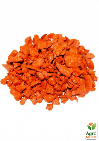 Цветные декоративные камни "Оранжевые" фракция 5-10 мм 1 кг