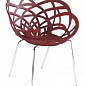 Кресло Papatya Flora-ML матовый красный кирпич сиденье, ножки хром (2954)