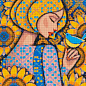 Алмазная мозаика - Солнечная птица Идейка AMO7474