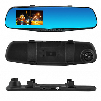 Автомобільний відеореєстратор-дзеркало L-9001, LCD 3.5'', 1080P Full HD - фото 5
