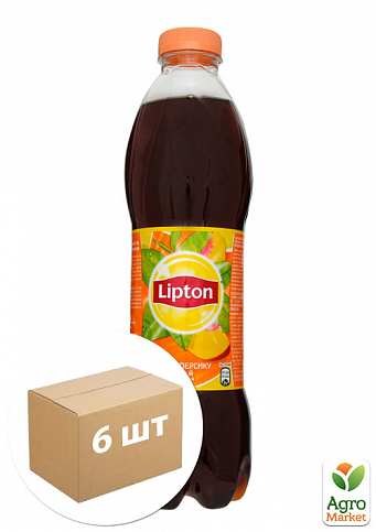 Черный чай (Персик) ТМ "Lipton" 1л упаковка 6шт