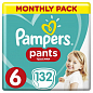 PAMPERS Дитячі Підгузки-трусики Pants Розмір 6 Extra Large (15 + кг) Мега Супер Упаковка 132 шт