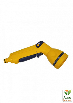 Пістолет-розпилювач 8-позиційний пластиковий з фіксатором потоку, плавне регулювання VERANO 72-0111