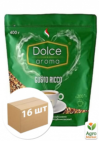 Кофе растворимый ТМ "Dolce Aroma" 400 г упаковка 16шт