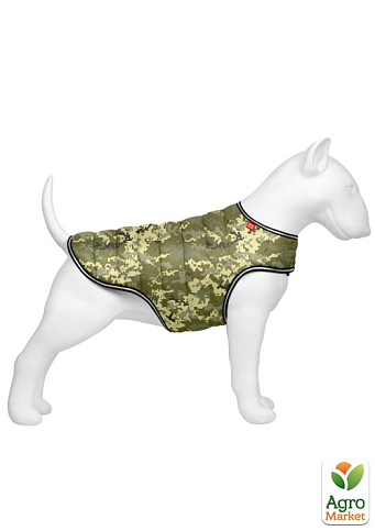 Куртка-накидка для собак WAUDOG Clothes, малюнок "Мілітарі", M, А 37 см, B 52-62 см, З 37-46 см (504-4026)