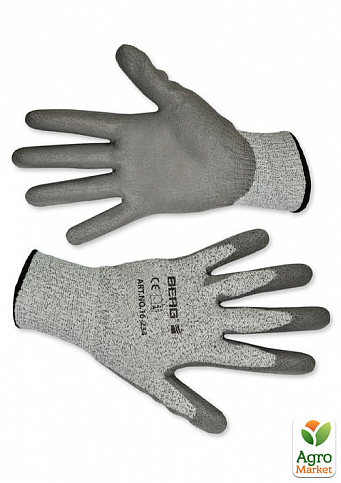 Перчатки с защитой от порезов, матовый полимер, L-XL №16-234
