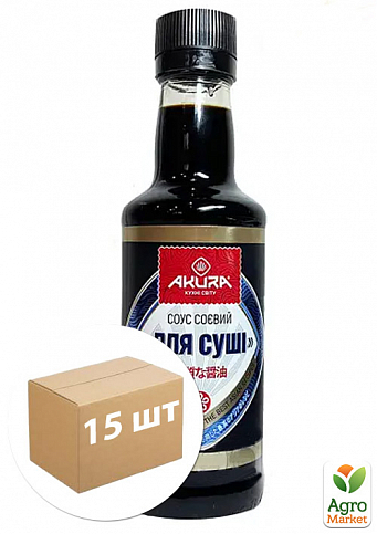 Соус соєвий для суші ТМ "AKURA" 200 мл упаковка 15 шт