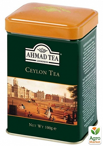 Чай Цейлон (с ароматом бергамот) железная банка (черный байховый листовой) Ahmad 100г упаковка 12шт - фото 2