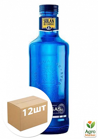 Вода питьевая, минеральная, природная, столовая Solan da Cabras  газированная 0,75 л, (стекло) упаковка 12шт
