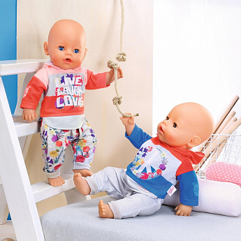Набор одежды для куклы BABY BORN - ТРЕНДОВЫЙ СПОРТИВНЫЙ КОСТЮМ (синий) - фото 3