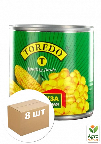 Кукурудза (залізна банка) ТМ "Торедо" 430г упаковка 8шт