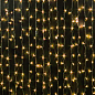 Гірлянда штора, проз. шнур, 3*1,5 м, золото, з перехідником 240 LED (3*1,5 G)