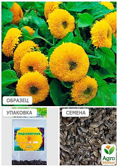 Соняшник махровий жовтий (Зипер) ТМ "Весна" 2г5