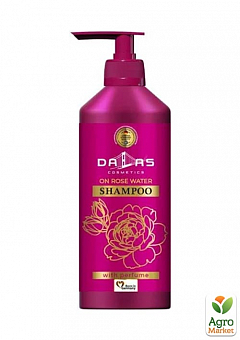 DALAS Шампунь для зміцнення та зростання волосся на рожевій воді 500 г2