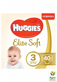 Huggies Elite Soft Розмір 3 (5 – 9 кг), 40 шт1