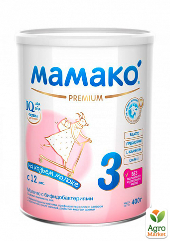 Молочная смесь на козьем молоке Мамако 3 Premium 12+ мес, 800 г