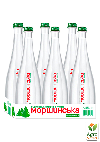 Мінеральна вода Моршинська Преміум слабогазована скляна пляшка 0,75л (упаковка 6 шт) - фото 3