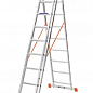 Лестница алюминиевая 3-х секционная BLUETOOLS (3х9 ступенек) (160-9309)