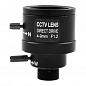 Вариофокальный объектив CCTV 1/3 PT 0409 4mm-9mm F1.2 Direct Drive, Manual Iris