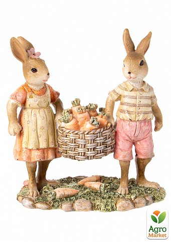 Фігурка Декоративна "Кролики З Урожаєм" 16См (192-222)