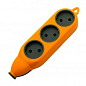 Колодка "Апельсин" 3 гнізда 10A/250V без заземл. Lemanso / LMK75002 Макс.2500Вт оранжевий (752002)