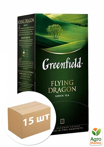 Чай "Гринфилд" 25 пак Летящий Дракон (зеленый) упаковка 15шт