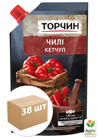 Кетчуп чилі ТМ "Торчин" 270г упаковка 38шт