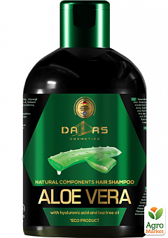 Шампунь для волосся "Dalas" з гіалуроновою кислотою, натуральним соком алое та маслом чайного дерева 1000г1