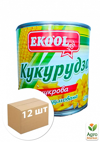 Кукурудза (залізна банка) ТМ "EKO'OL YOV" 420г упаковка 12шт