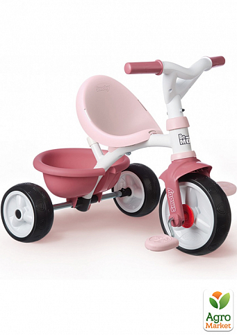 Детский металлический велосипед 2 в 1 "Би Муви", розовый, 68 х 52 х 52 см, 15 мес. Smoby Toys