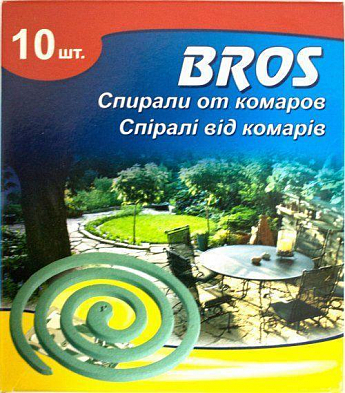 Спіралі від комарів ТМ "Bros" (Польща) 10шт