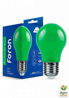 Світлодіодна лампа LB-375 A50 230V 3W E27 зелена (25922)2