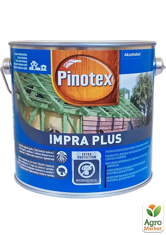 Пропитка для скрытых деревянных конструкций Pinotex Impra Plus Зеленый 2,5 л