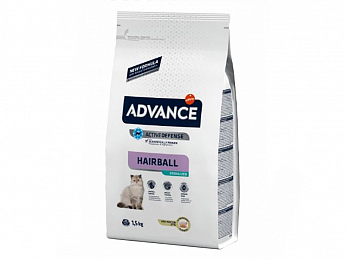 Advance Cat Sterilized Hairball Сухой корм для кошек с индейкой и ячменем 1.5 кг (2186491)