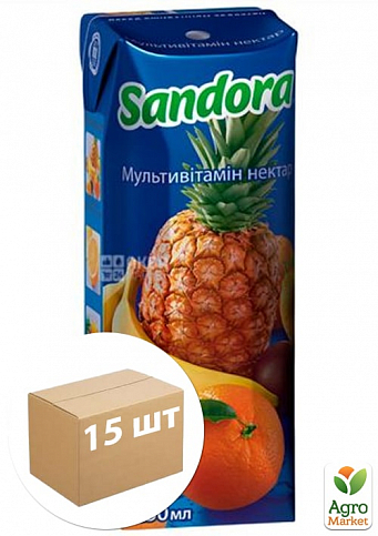 Нектар мультифруктовый ТМ "Sandora" 0,25л упаковка 15шт