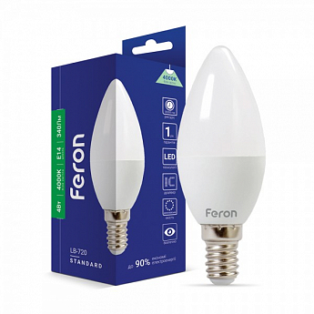 Светодиодная лампа Feron LB-720 4W E14 4000K (25644)