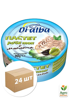 Паштет из тунца в оливковом масле ТМ "Di Alba" 90г упаковка 24 шт2