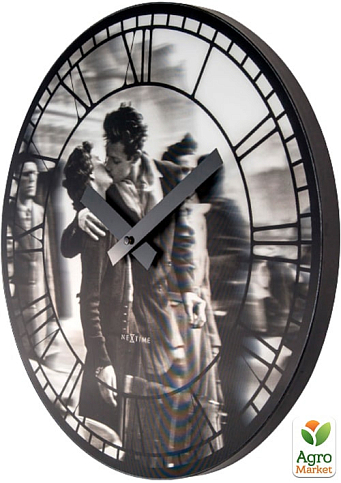 Настенные часы 3D "Kiss me in Paris" Ø39 см (3213) - фото 2